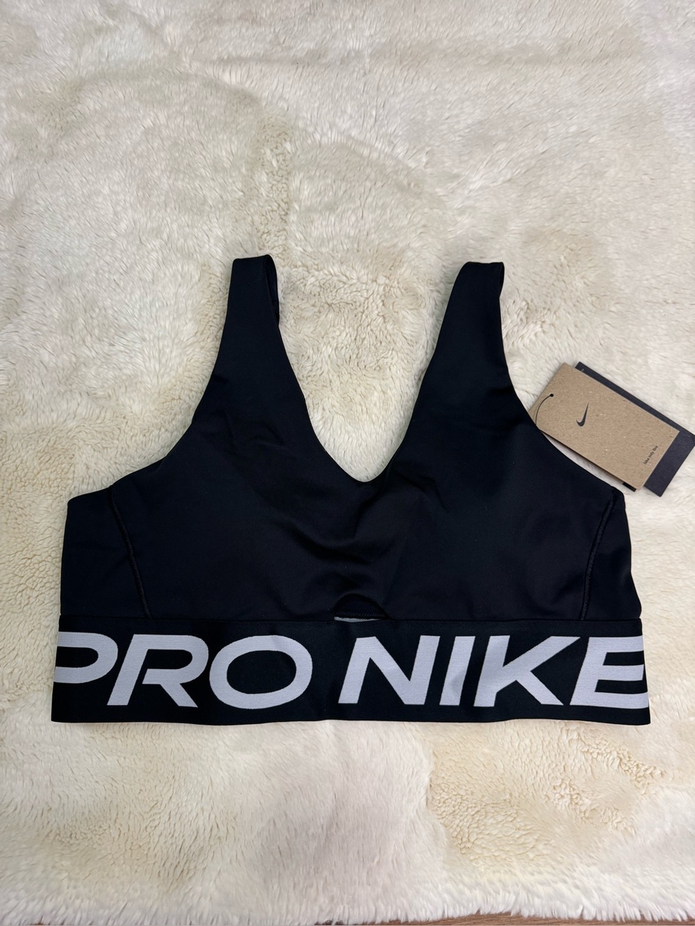 Nike Black Padded Sports Bra with Supportive Band